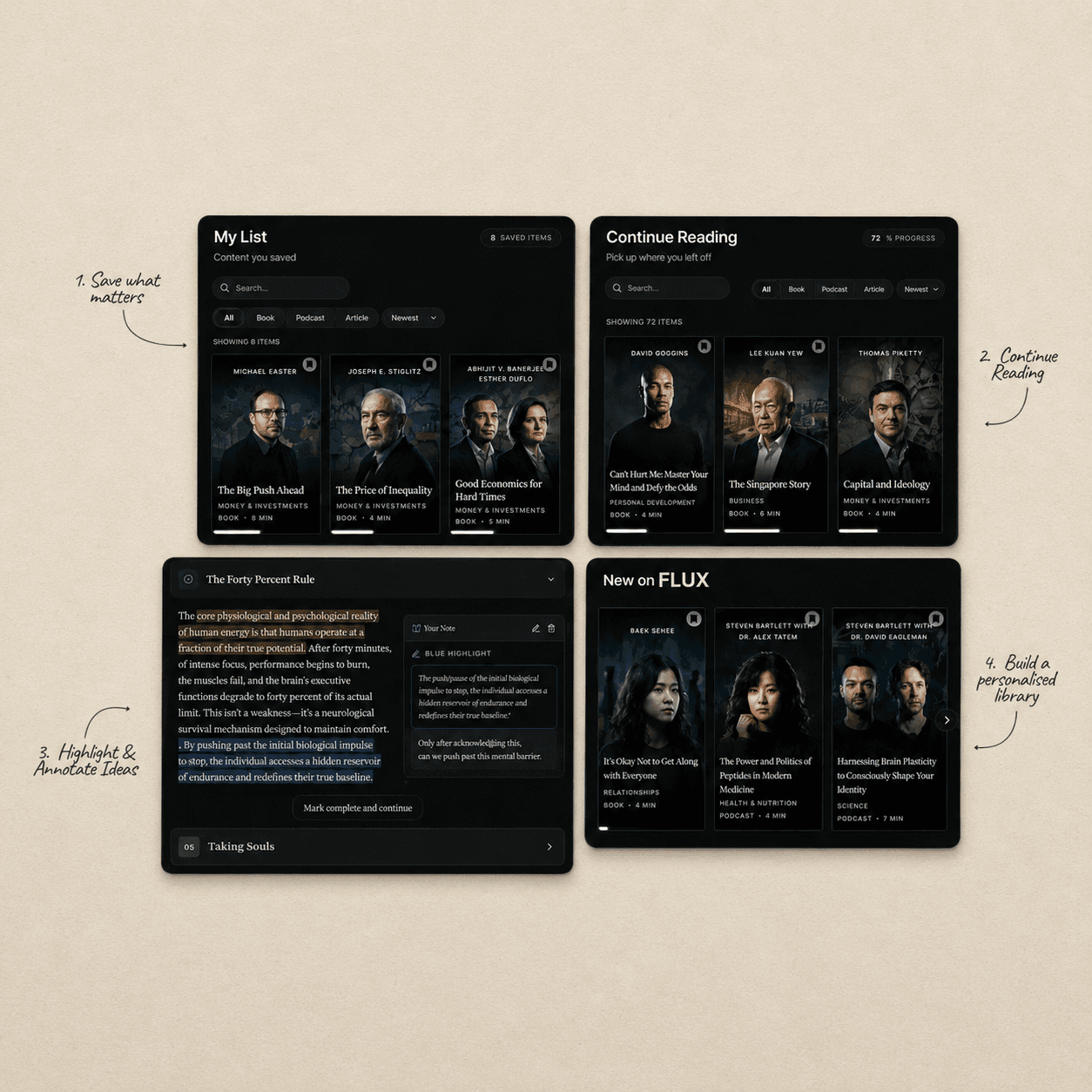 Netflux storyboard: Build your personal library
