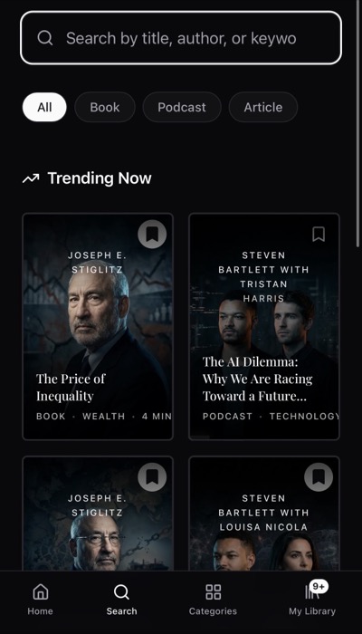 Flux mobile reader experience